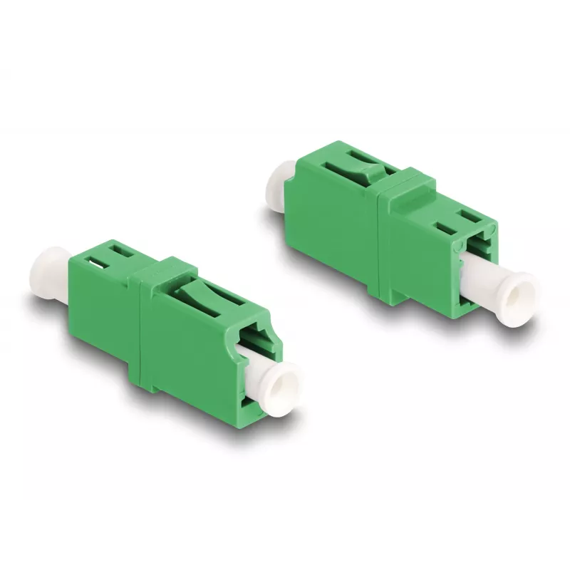 Acoplador de fibra ótica LC simplex fêmea para LC simplex fêmea APC verde DeLOCK 87984