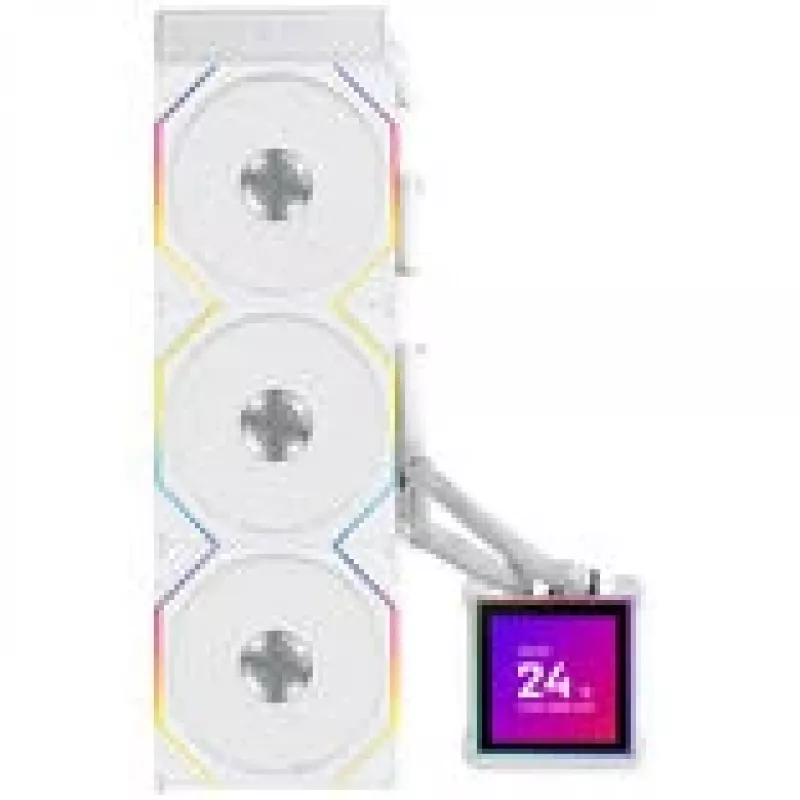 Refrigerador líquido CPU tudo-em-um lian li HydroShift II LCD-S 360mm com RGB e ecrã LCD
