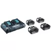 Fonte de alimentação MAKITA KIT 18V (BL1850Bx4+DC18RD) MAKPAC