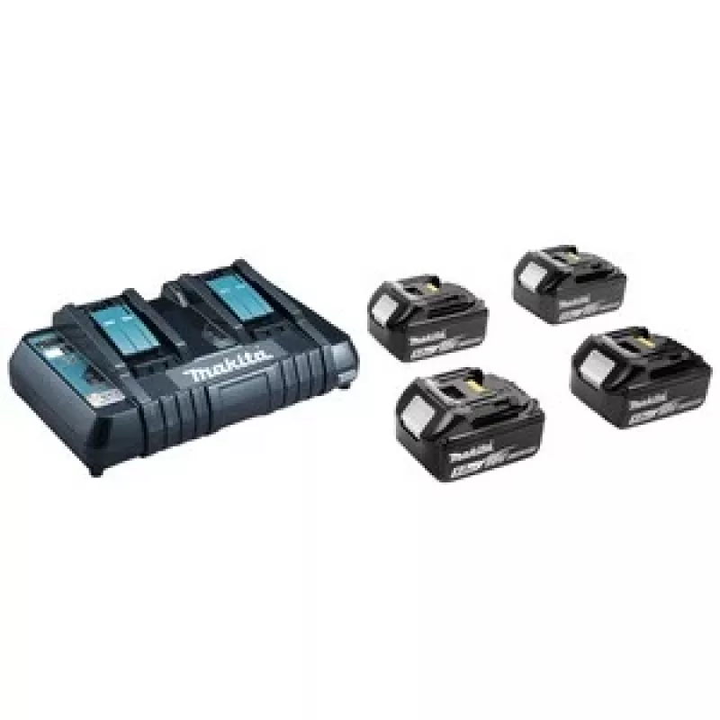 Fonte de alimentação MAKITA KIT 18V (BL1850Bx4+DC18RD) MAKPAC