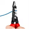 Knipex 13 72 200 ME alicate de descarnar preto, azul, vermelho, aço inoxidável