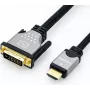 Cabo de vídeo ROLINE - Dual Link - HDMI / DVI - DVI-D (macho) para HDMI (macho) - 2 m - blindado - preto/prateado - suporte 4K (11.04.5871)