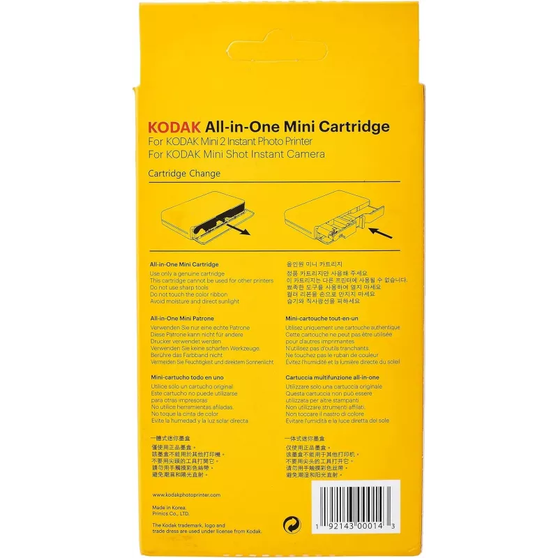 Cartucho mini tudo-em-um 30 folhas, Kodak MC-30 — cartucho de papel fotográfico para impressora instantânea, capacidade 30 folhas
