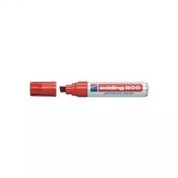 Marcador permanente Edding 800 — vermelho, ponta de bisel 4–12 mm