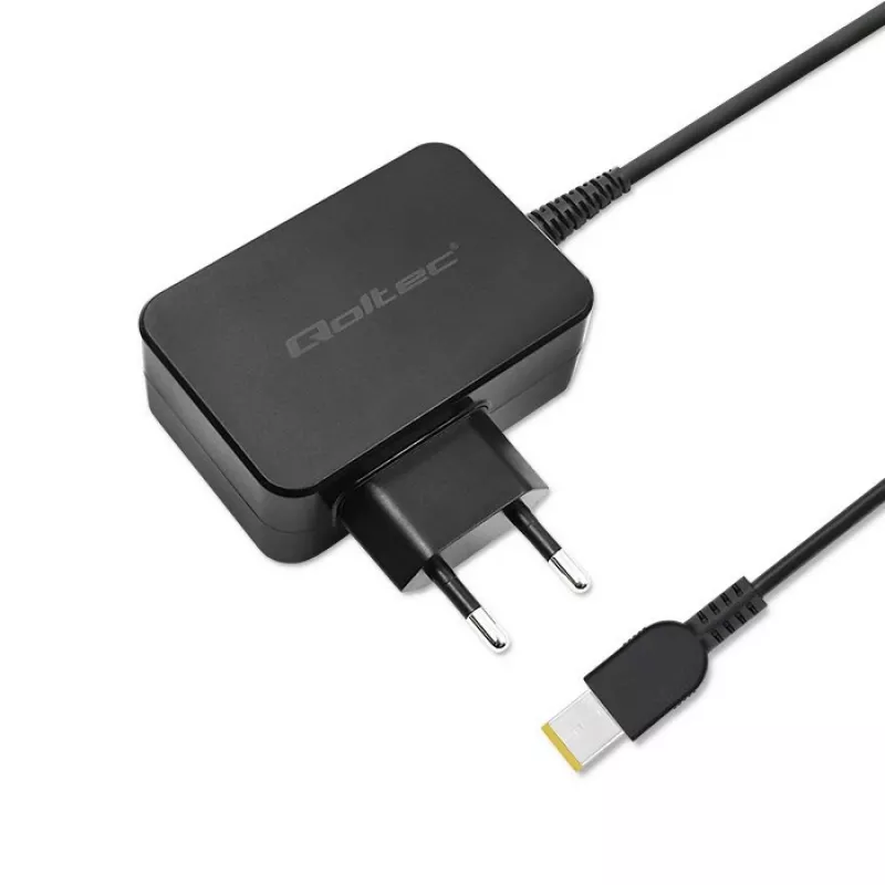 Qoltec 51035 adaptador de alimentação para Lenovo 45 W, 20 V 2,25 A, Slim tip+pin, para interior, preto