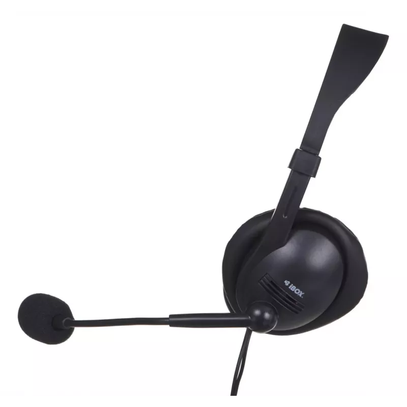 Headset gaming binaural com fios IBOX W1MV — circum-aural, 3,5 mm, cabo de 2 m, microfone de arco