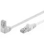 Wentronic Goobay Cabo de rede CAT 5e 1x 90° angular, F/UTP, branco, 0,25 m - mistura de cobre CCA, 1x ficha RJ45 90° (8P8C) (94176)
