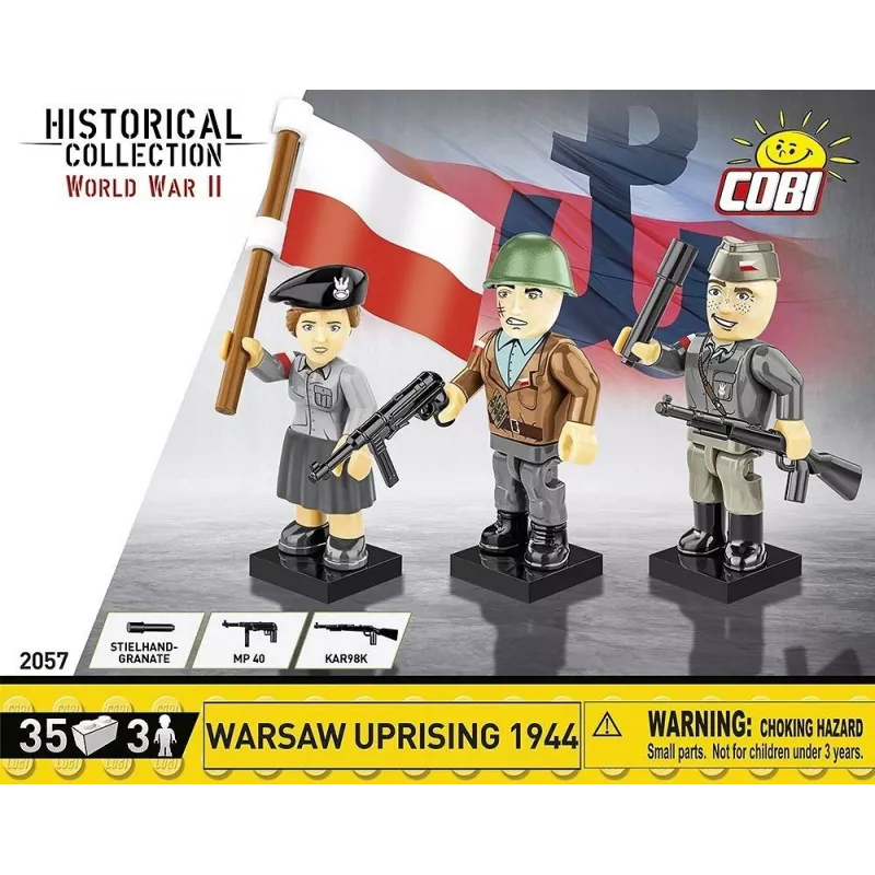 Historical Collection Segunda Guerra Mundial /2057/ LEVANTAMENTO DE VARSÓVIA 1944 3Figuras/35Blocos