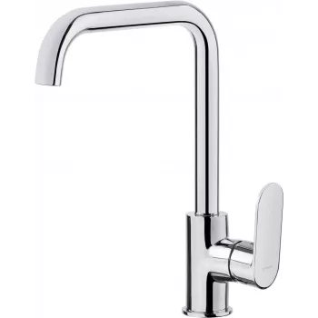 Torneira de cozinha com bica retangular