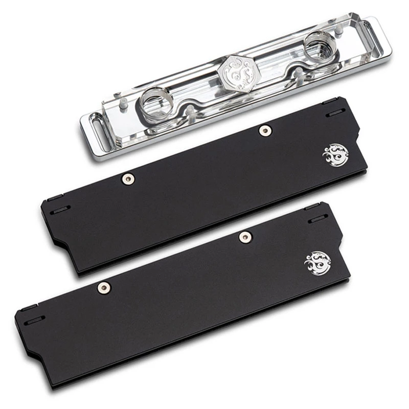 Dissipador de memória Bitspower, DDR5, transparente bilateral - 2 DIMMS