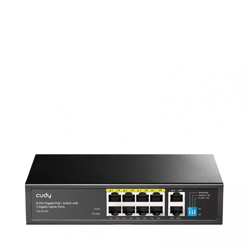 Switch de rede Cudy GS1010P Gigabit Ethernet 10 portas PoE