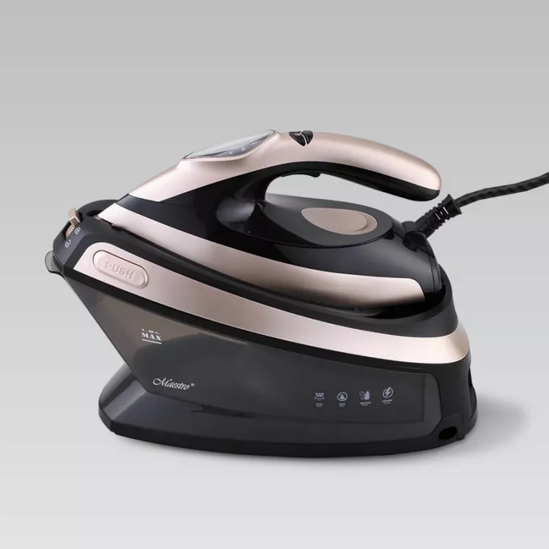 Central de engomar a vapor Maestro MR-320C 2400 W 1,5 L base cerâmica preto, rosa-ouro
