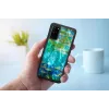 Capa de proteção iKins para Samsung Galaxy S20 — design preto Water Lilies
