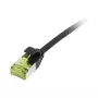 Cabo de rede RJ45, CAT6A 500 MHz, 7,5 m, preto, U/FTP, cabo redondo Slimline d=3,8 mm, TPE/LSZH (Superflex), AWG32, com cabo bruto Cat.7, Synergy 21 (S217318V3)