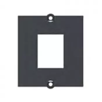 Bachmann 917.062 Moldura de módulo personalizada para 1x Keystone com suporte metálico, preto