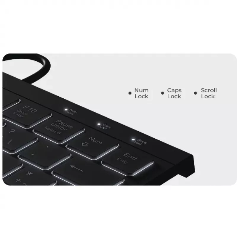 KeySonic KSK-5011ELC (DE) Teclado Casa USB QWERTZ Alemão Preto