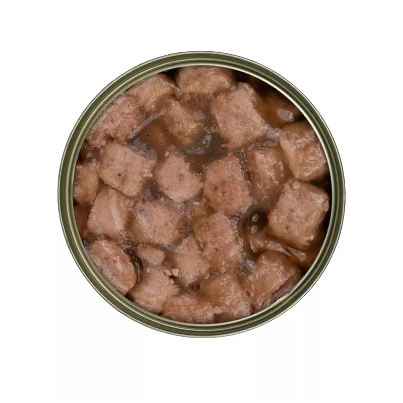 Alimento húmido para gatos TufTuf pedaços de carne em molho com peixe 415 g — alimento completo em lata para gatos adultos