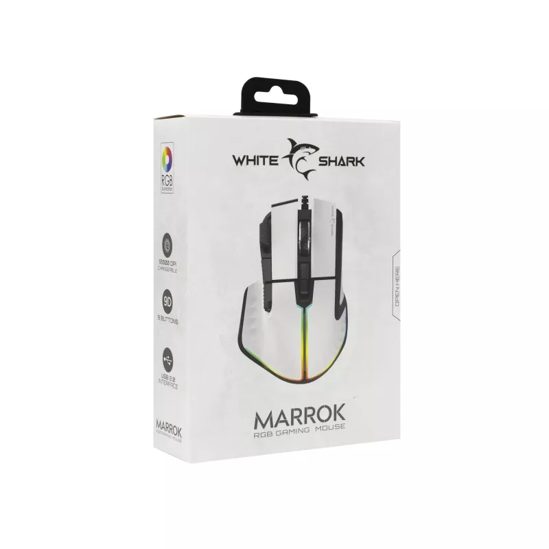 White Shark GM-9006 MARROK branco RGB / 12.000 dpi