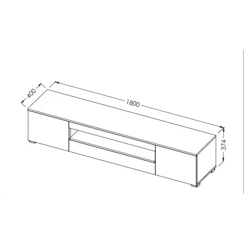 Suporte de TV para cama VIVA 180 branco/branco brilhante + preto
