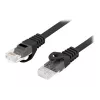 Lanberg PCU6-10CU-0025-BK Cat.6 U/UTP LSZH cabo de patch, 0,25 m, preto