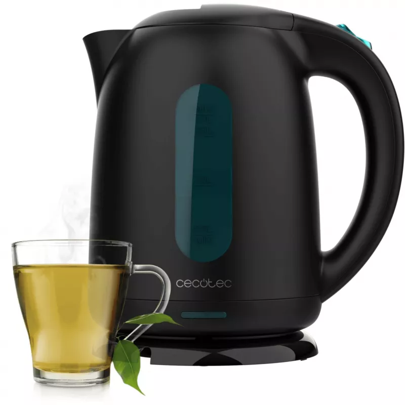 Cecotec Thermosense 180 1857 chaleira elétrica, 1,7 l, 2200 W, sem BPA, preta