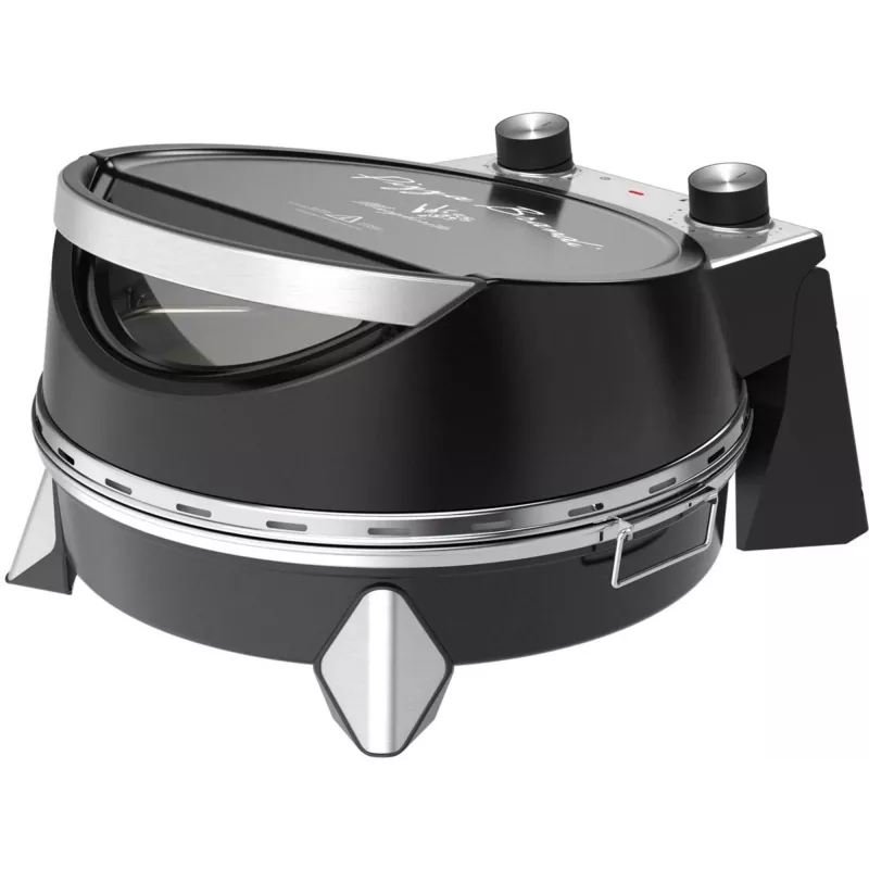 Forno elétrico para pizza SIMFER MKE0-P — 1100 W, 80–300°C, temporizador de 30 minutos, pedra para pizza removível de 33 cm, preto