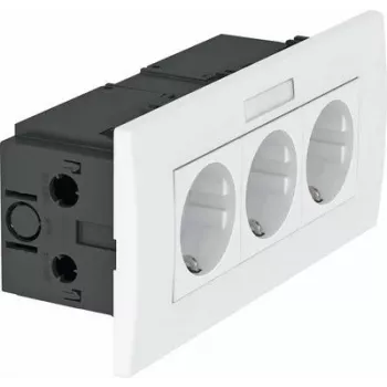 OBO Bettermann unidade de tomadas SDE-RW D0RT3B módulo 45 3 tomadas 84x185x59mm (6119435)