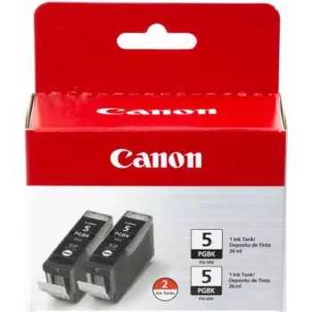Tinteiro Canon PGI-5BK original tinta pigmentada preta embalagem múltipla