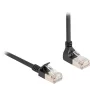 Cabo de rede DeLOCK RJ45 Cat.6A S/FTP fino 90° 3 m preto