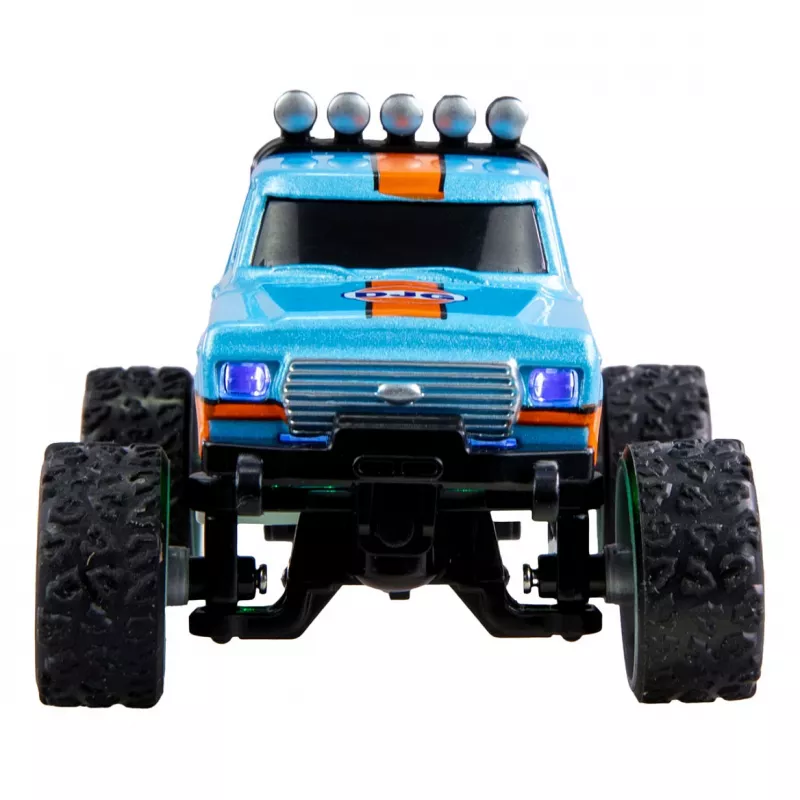 Monster Truck radiocontrolado Amewi DieCast 1:64 RTR, azul/laranja