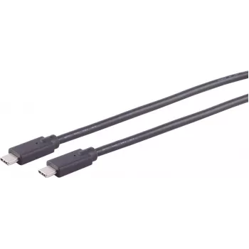 Cabo USB S/CONN 13-28035 USB 2.0 2 m USB-C preto