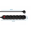 Extensão de energia Esperanza ELK218K 3 m 6 tomada(s) AC interior preto