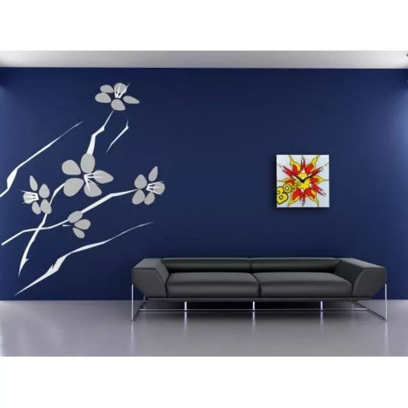 Relógio de parede NeXtime 8173 Boom, 43x43 cm, vermelho/amarelo/branco