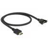 Cabo HDMI DeLOCK 85463 0,5 m tipo A ficha para conector fêmea, preto