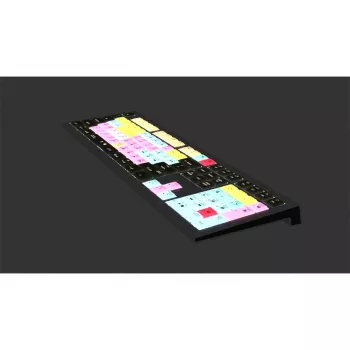 Teclado Logickeyboard ASTRA 2 USB AZERTY inglês preto tamanho completo 104 teclas