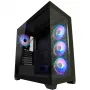 Caixa LC-Power MidiTower 715B preta USB3.2/Áudio sem fonte de alimentação SEAMLESS_X (LC-715B-ON)