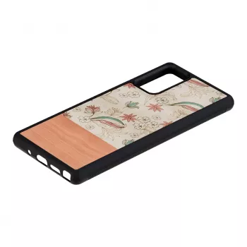 Capa para telemóvel Man and Wood para Samsung Galaxy Note 20 — flor rosa sobre preto