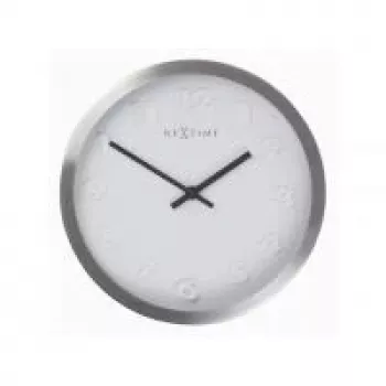 NeXtime Relógio de parede 2991ar Paniki Number, Ø34 cm, branco