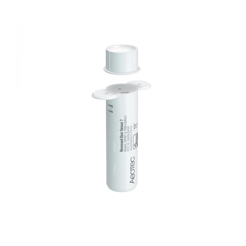 Sensor de porta encastrado AEOTEC Recessed Door Sensor 7 Z-Wave Plus V2 branco — sensor de contacto encastrável para portas/aros
