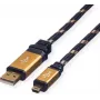 Cabo ROLINE GOLD USB 2.0, Type-A - 5-Pin Mini 0,8m (11.02.8821)