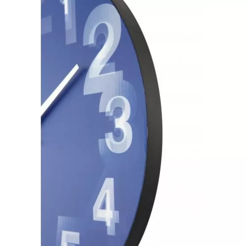 NeXtime Relógio 3077bl 3D, Ø39,5 cm, parede, azul/branco
