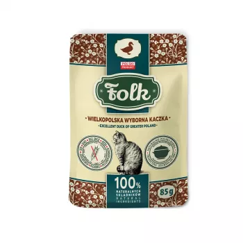 FOLK Excelent pato da Grande Polónia - comida húmida para gatos - 85 g