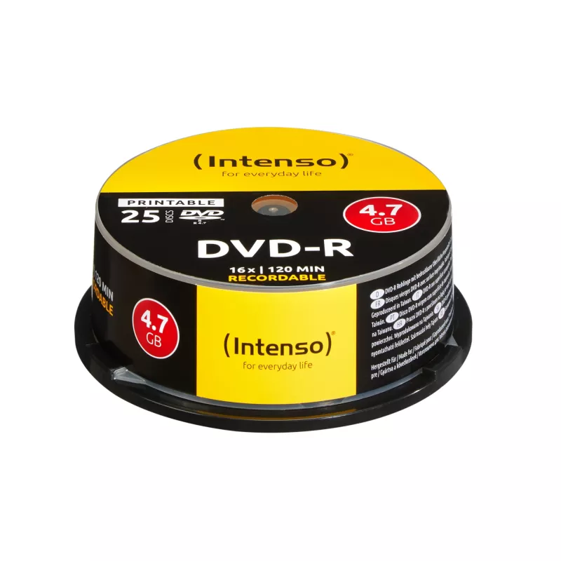DVD-R Intenso 4,7 GB imprimível 16x 25 unidades
