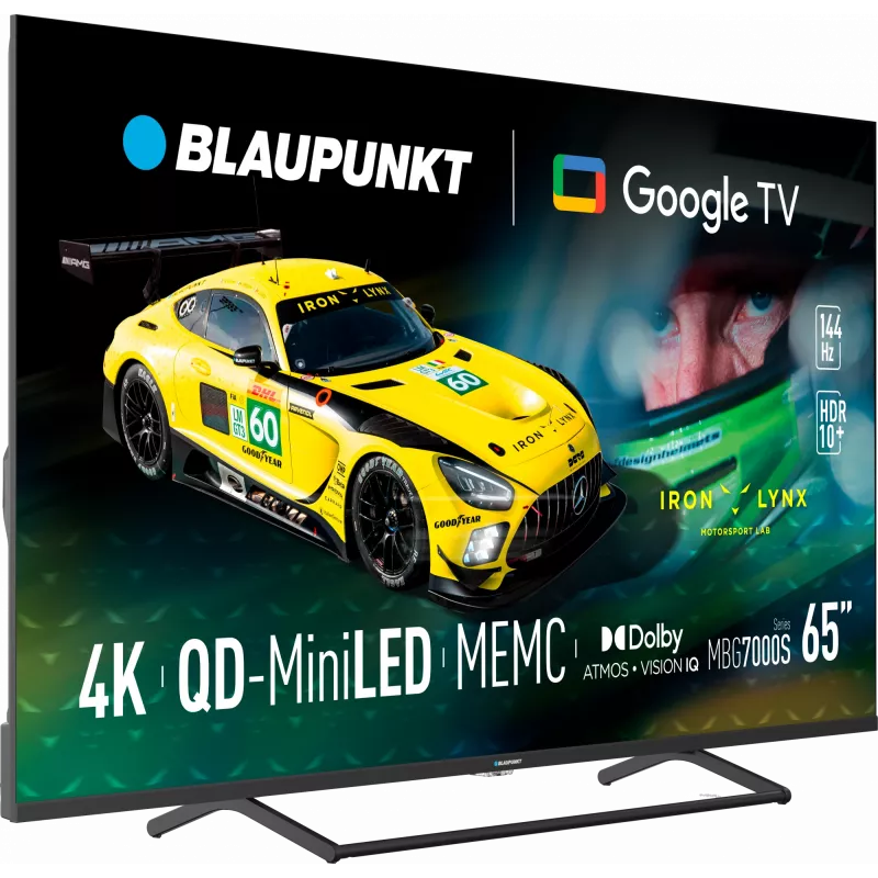 Televisor BLAUPUNKT 65MBG7000S 65 polegadas Mini LED Smart TV Google TV preto, classe energética G