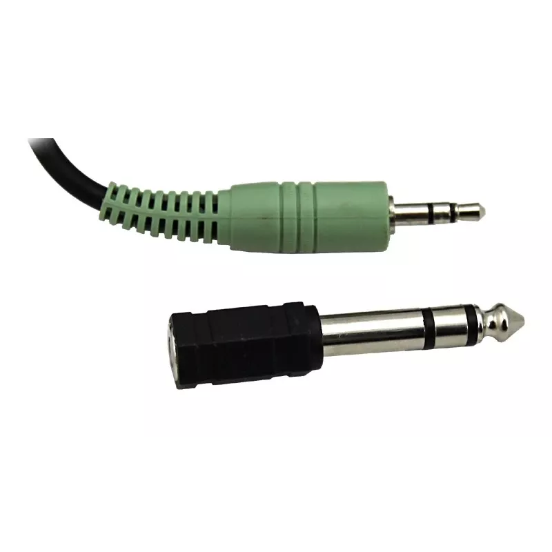 Auscultadores ESPERANZA EH120 — com fios circumaurais, arco de cabeça, cabo 2 m, adaptador 3,5 mm, preto