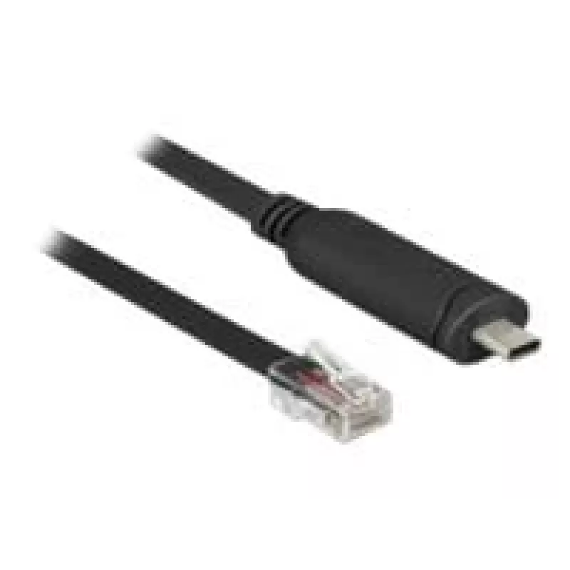 DeLock - Adaptador série - USB-C - RS-232 x 1 - preto (63912)