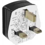Ficha elétrica Bachmann 910.176, 3 polos, 250 V AC, 13 A, caixa de plástico preta