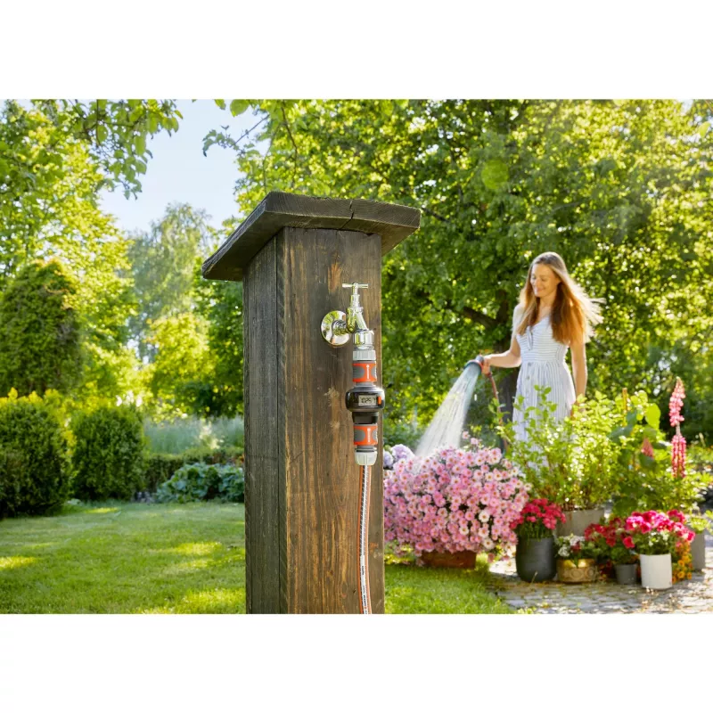 Gardena AquaCount 18350-20 Contador de água, preto/cinzento/laranja
