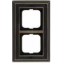 Busch Jaeger moldura 2 tomadas latão antigo antracite decoração 1722-843 (1754-0-4669)