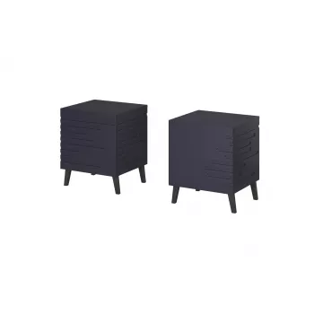 Mesa de cabeceira cama meble NOVA 44×40×52 cm, 1 gaveta, azul-marinho mate